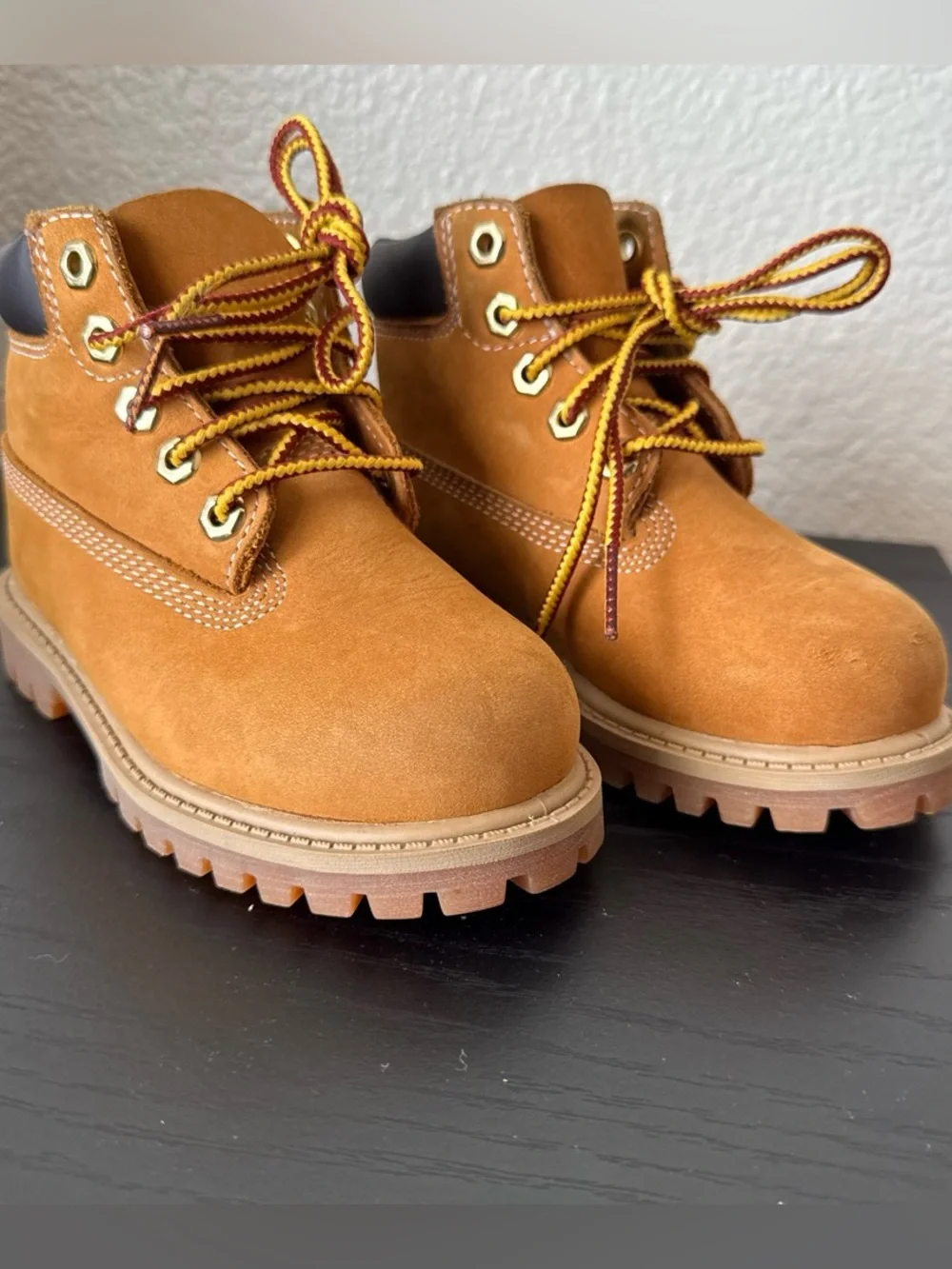 Timberland Kids Wheat Suede Lace-Up Work Boots